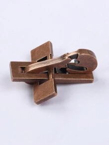 SHEIN 1 套经典 IQ 金属脑筋急转弯魔术拼图游戏玩具适合成人趣味礼物、圣诞节、万圣节！拼图、游戏、游戏、拼图、游戏、游戏、拼图、游戏、成人拼图 - 彩色 - 查看 3