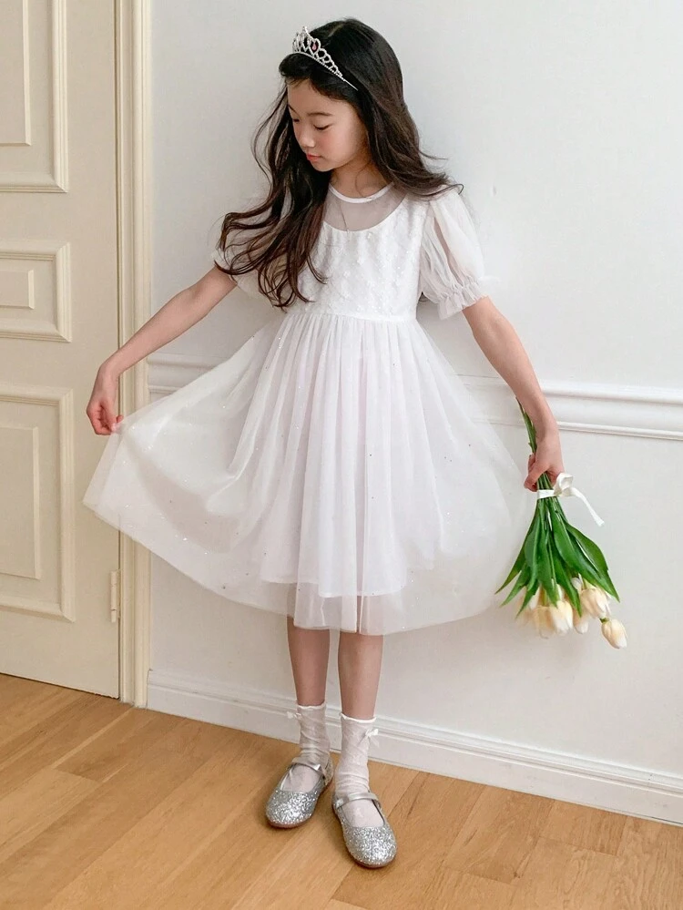 Tween Girls Casual Solid Color Short Sleeve Shift Dress, Minimalist And Fashionable For Everyday Wear,Girls Summer Outfits,Back To School Clothes