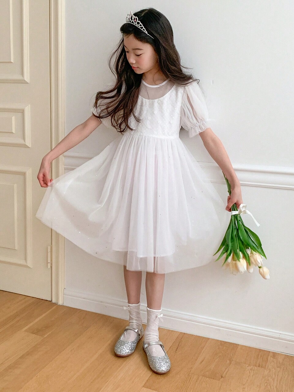 Tween Girls Casual Solid Color Short Sleeve Shift Dress, Minimalist And Fashionable For Everyday Wear,Girls Summer Outfits,Back To School Clothes