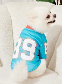 PETSIN 1 pieza Camiseta con estampado numérico elegante para perros/gatos, apta tanto para perros como para gatos