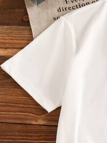 Áo thun họa tiết rùa rộng rãi cho bé gái tuổi teen, thích hợp mặc đi biển mùa hè - trắng - Xem 4