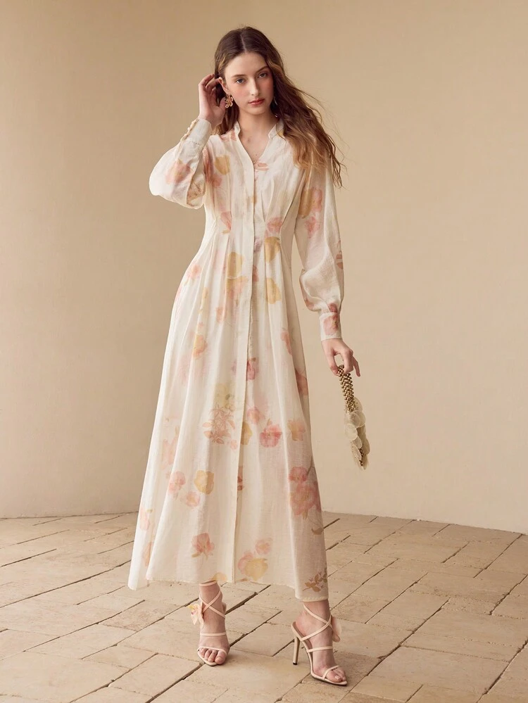 FLORAL PRINT LIGHTWEIGHT DRESS