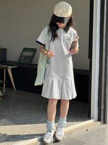 Dazy Kids Tween Girl Tween Girl Fall Dress,Back To School Clothes - Grey - View 3