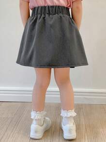 DAZY Young Girls Skirt For Fall - Grey - View 4