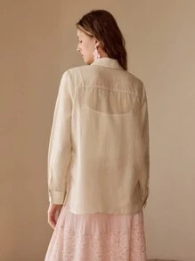 MOTF PREMIUM CAMISA LIGERA CON DETALLES DE RHINESTONES