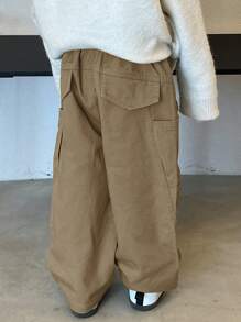 Dazy Kids 小男孩纯色直筒宽松休闲大口袋裤