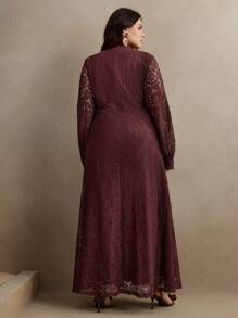 Anewsta Spitzenkleid für Damen mit fließendem Saum, geeignet für Valentinstag, Datingabende und Frühlingsoutfits