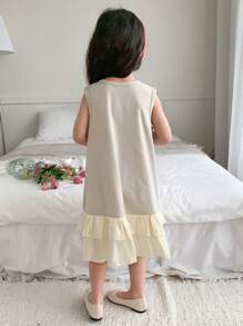 DAZY 年轻女孩秋季休闲连衣裙 - 杏色 - 查看 5