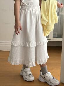 DAZY Mädchen Spitzen Patchwork Webrock, Frühling/Sommer, Bekleidung für die Schulanfang