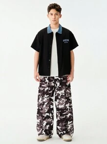 SHEIN Spring And Summer Oversize Popular Camouflage Pants, Snug Fit And Versatile - Multicolor - View 3