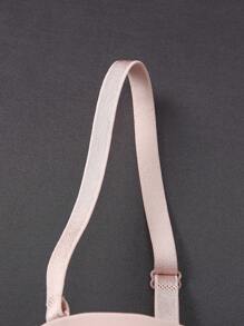 3 件套女士浪漫性感纯色带衬垫抹胸文胸，舒适简约风格，带钢圈