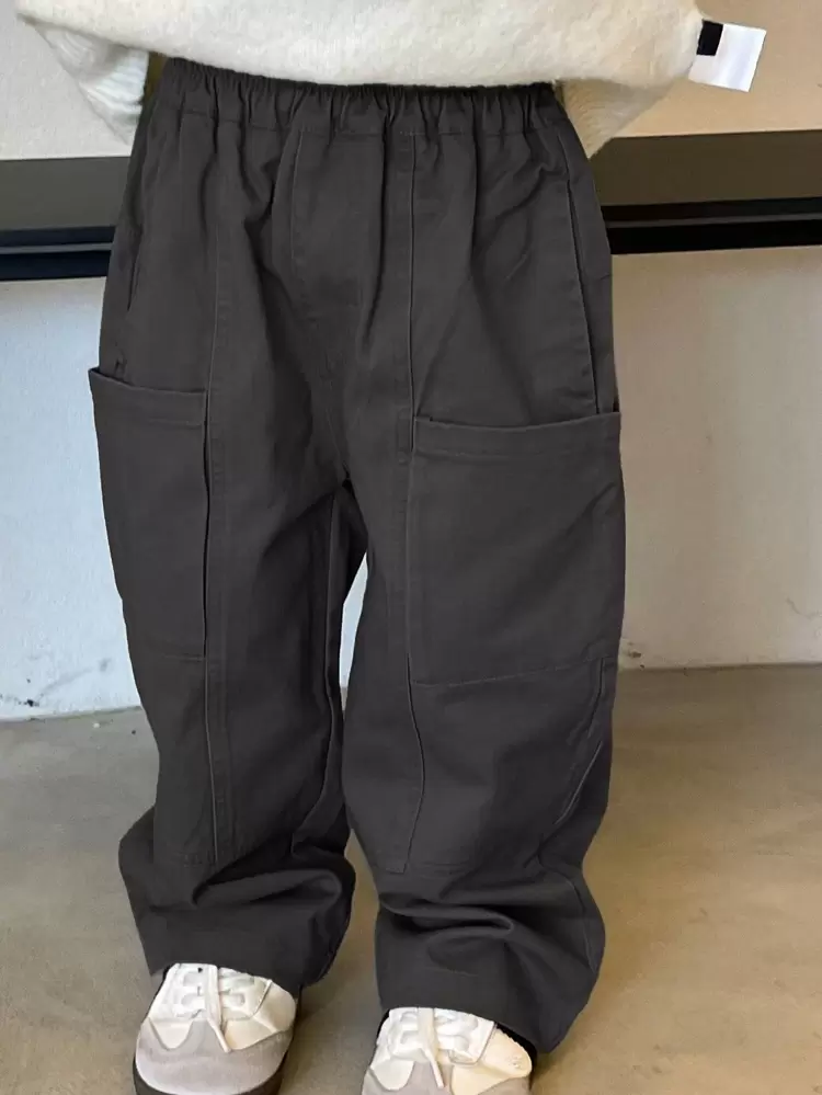 Kids Autumn Clothes, Young Boy Big Pocket Pants