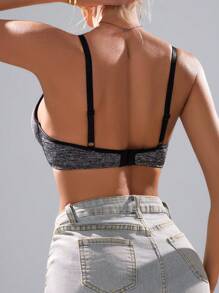 Comfortable Lightly Lined Simple Lace Splice Bra With Underwire, Thin Cup