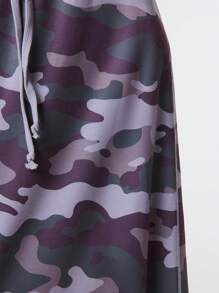 SHEIN Unity Gonna mini casual da donna con stampa mimetica e allacciatura anteriore, per uso quotidiano - Multicolore - Visualizzare 6