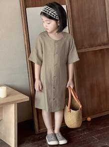 DAZY 年轻女孩秋装 - 卡其色 - 查看 3