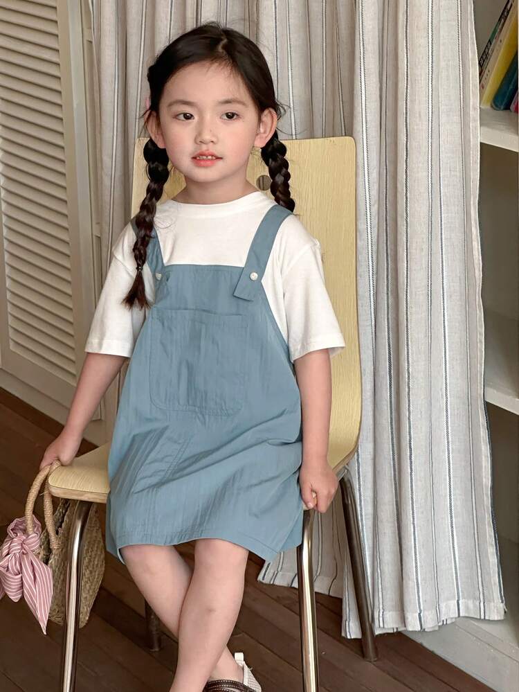 Simple & Fashionable Casual Daily Dress For Young Girls,Girls Summer Outfits