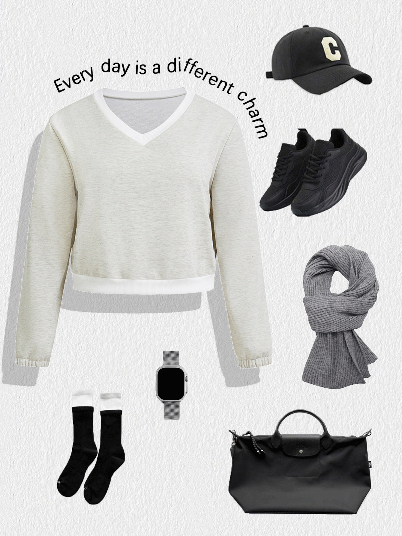 Easithlete Plus Size Women Contrast Color Block Casual Sporty Sweatshirt - Black - View 3