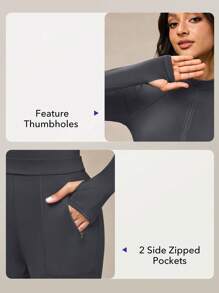 OutZeal AeroHeat Fleece Slim Zip-Up Long Sleeve Jumpsuit With Multiple Pockets Quick Dry Cozy Comfort Spring Outdoor Adventure For Hiking - Dark Grey - View 7