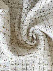 Serisse Women Elegant Commute Little Fragrant Wind Plaid Notched Collar Sleeveless Button-Up Blazer,Office Elegant Commuter Outfits,For Daily Wear,Suitable For Spring, Summer And Autumn,Elegant Blazer,Sleeveless Blazer,Slim Fit Blazer