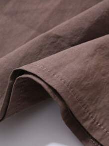 Dazy-Less Damen Einfarbiges Leinen Loose Vest Design Patchwork Midi Kleid Business Lässig