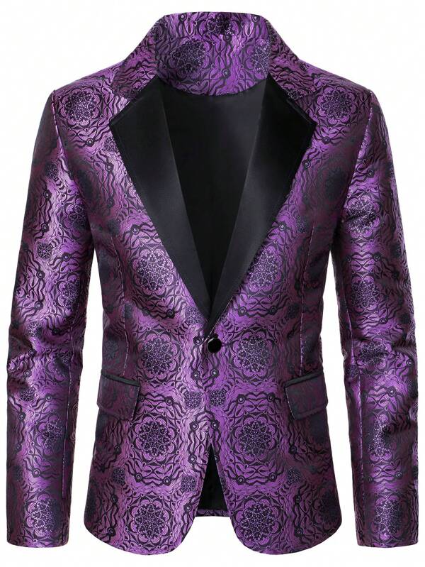 Manfinity AFTRDRK Men's Jacquard Business/Commuter Suit Jacket