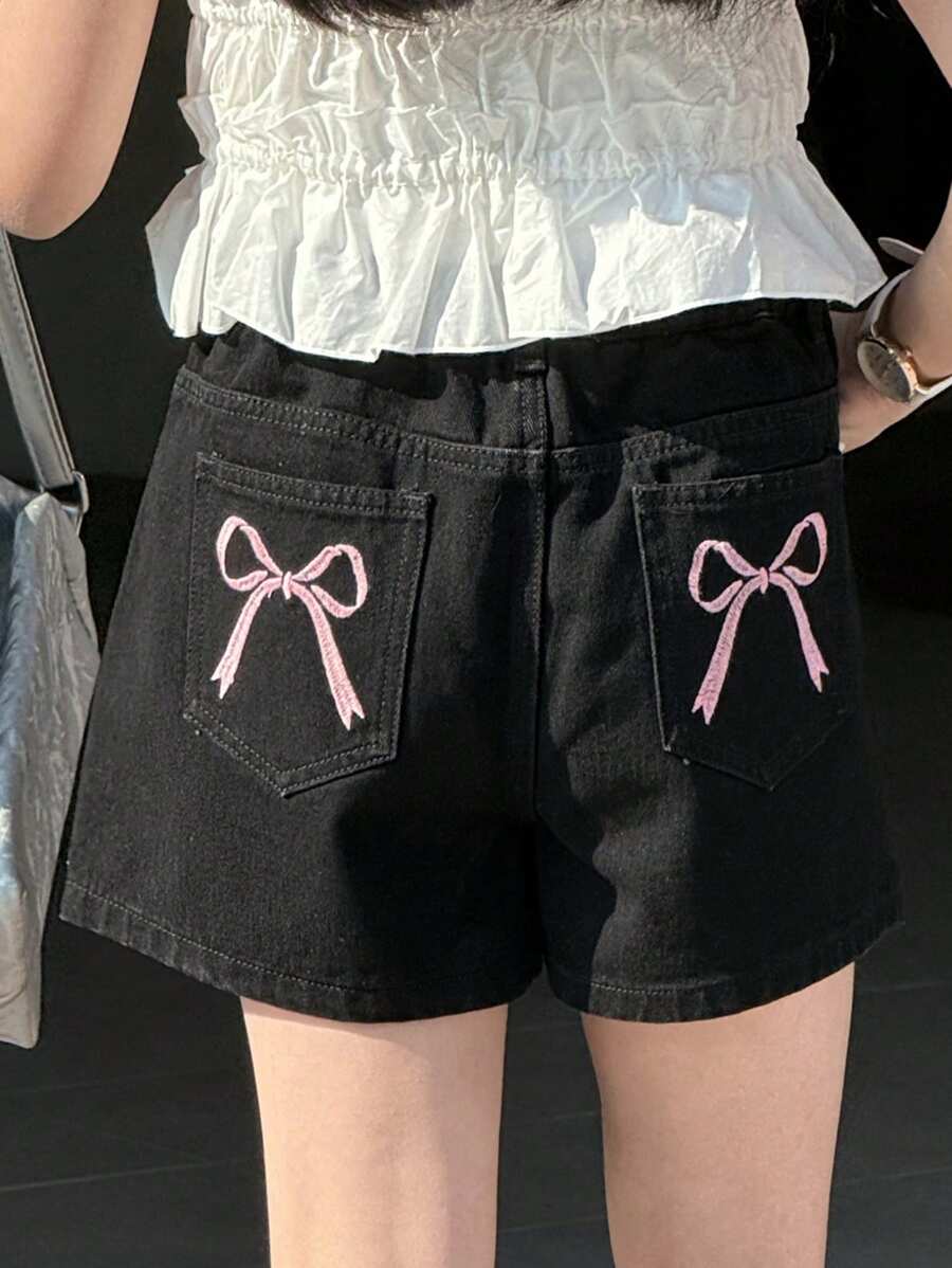 Dazy Kids Tween Girl Denim Shorts,Girls Summer Outfits,Back To School Clothes - Black - View 1