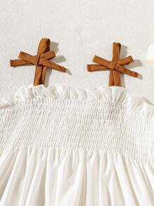 Young Girl' Cute Animal Print Strap Sleeveless Dress, Spring/Summer