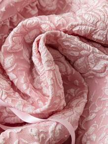 Sweetra Color Blocking Elegant Romantic Long Sleeve Chiffon Dress - Pink - View 5