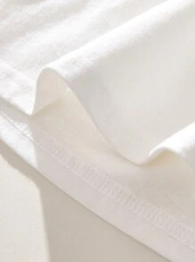 THE HAPPY LOOK Young Boys Animal Print Round Neck Pullover Contrasting Sleeve T-Shirt And Blue Elastic Waist Jogger Pants 2 Pieces Set - Multicolor - View 4