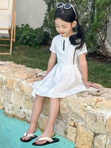 DAZY Young Girl Girl Fall Swimsuit One-Piece Vacation - White - View 5