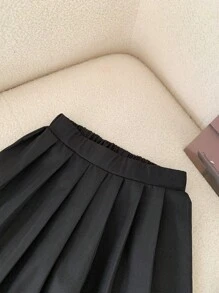 SHEIN Young Girl Elegant Collared Camisole With Flared Hem Skirt Ballerina Style Matching Set, Suitable For Performances And Parties In Summer,Holiday,Summer,Travel - Multicolor - View 4