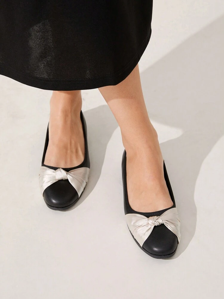 CUCCOO CHICEST Round Toe Comfy Bow Decor Women Flat Shoes For Christmas And New Year Holiday Vibe Fall And Winter Valentines