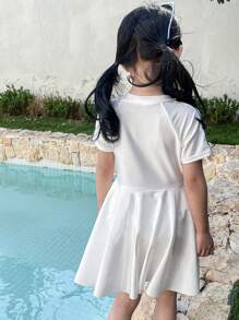 DAZY Young Girl Girl Fall Swimsuit One-Piece Vacation - White - View 7