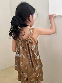 DAZY 2pcs/Set Young Girls Autumn Outfit - Khaki - View 2