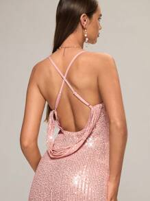 Glamine Vestido casual largo de mujer, simple y de moda para el uso diario - Rosa - Ver 6