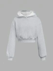 Set de 2 piezas de niña preadolescente: sudadera holgada informal y mallas con forro térmico talla grande grueso