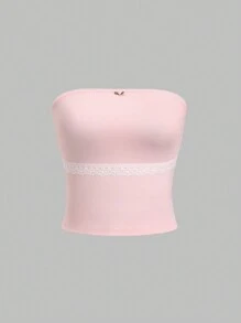 Sweetra Top de camiseta versátil con volantes sexy, cómodo para llevar por capas o por sí solo