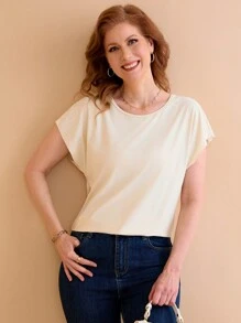 EMERY ROSE Women's Casual Short Sleeve T-Shirt, Lightweight & Fashionable For Everyday Wear