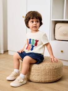 Cozy Pixies 1 双男童卡其色钩环帆布平底休闲简约舒适运动鞋，适合所有季节日常穿着 - 卡其色 - 查看 3