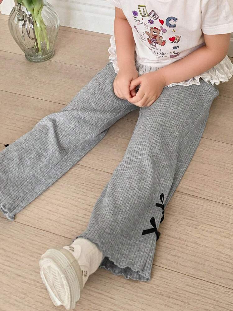 DAZY Children Girls' Fall Pants, Small Size - Grey - View 1
