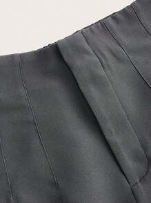 Poéselle Pantalones cónicos de cintura alta de unicolor para mujeres, pantalones para mujeres, ropa casual de negocios para mujeres, reemplazo de múltiples colores, cómodos de usar, adecuados para uso diario casual, vacaciones y viajes
