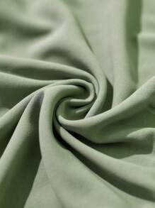 LanaWest 女士纯色前扣长袖褶饰休闲短裙