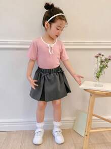 DAZY Young Girls Skirt For Fall - Grey - View 7