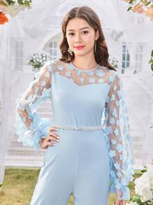 Teen Girl Simple Fashionable Casual Daily Jumpsuit