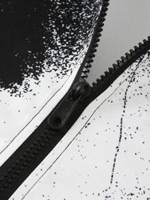 Manfinity EMRG Men's Weird Horror Pattern Short Sleeve Shirt And Shorts Set Men 2 Pieces Short Sets - Multicolor - View 3