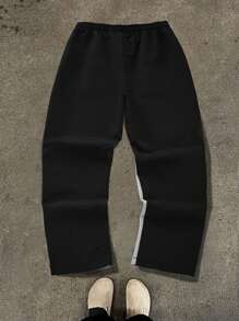 Claim Dot Men's Plain Color Casual Pants, Fashionable For Everyday Wear