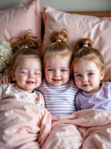 6pcs Baby/Baby Girl Snug Fit Elegant Ditsy Floral & Striped Short Sleeve Jumpsuit & Pants Pajamas Set - Multicolor - View 1