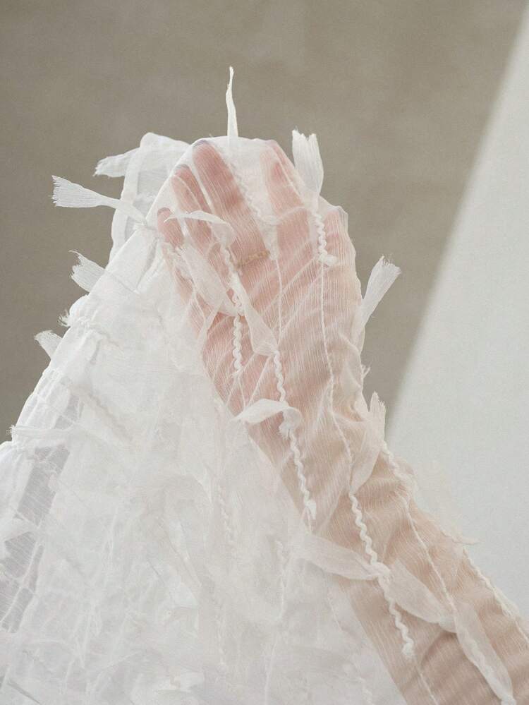 APPLIQUES SHEER BUTTON UP SHIRT, LONG SLEEVES,SPRING/SUMMER