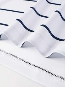 Manfinity Mode 男士条纹短袖休闲通勤 Polo 衫 - 彩色 - 查看 4