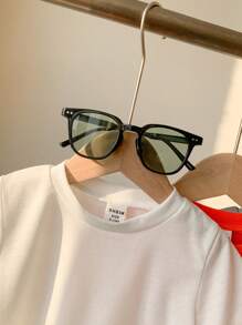 SHEIN Playful Pals 7件組男嬰白色夏季休閒開學套裝，柔軟舒適面料，極簡風格，適用於假期、學校、日常與春季運動 - 彩色 - 查看 4